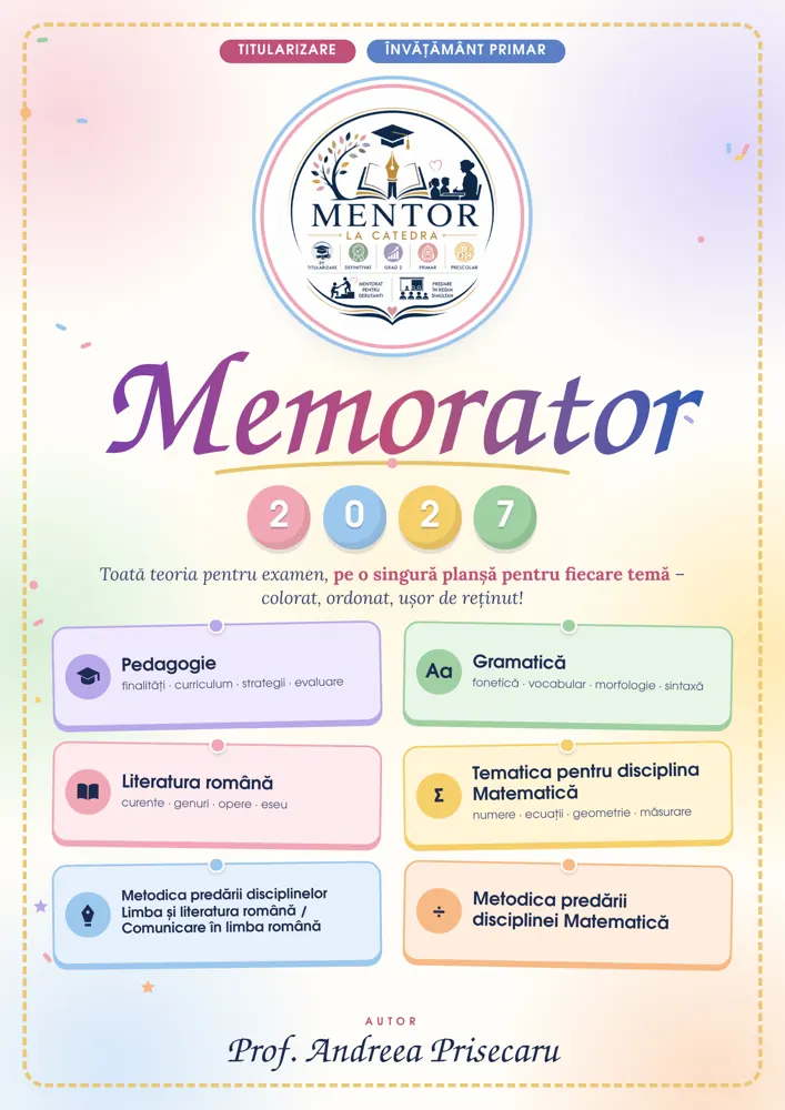Memorator Titularizare învățământ primar