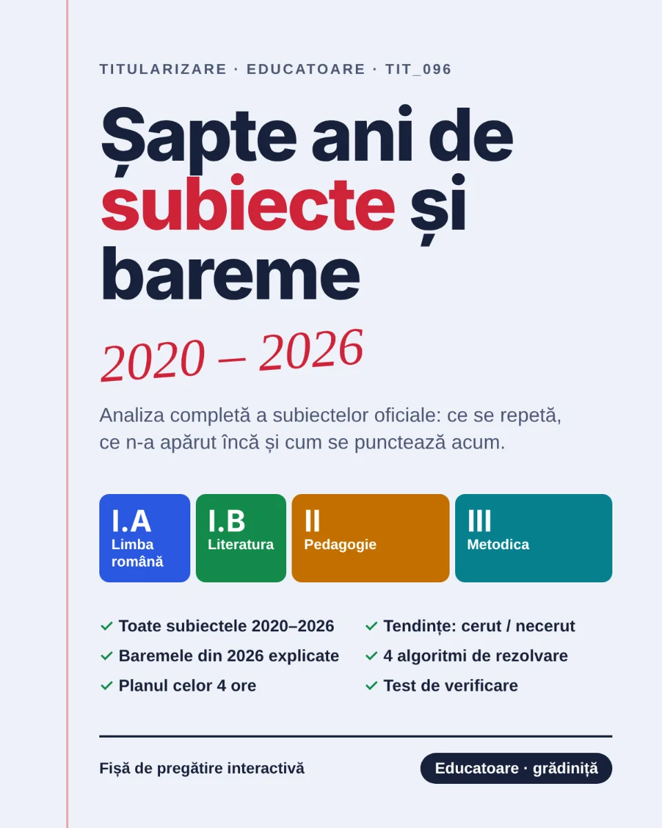 Subiecte rezolvate+algoritmi titularizare educatoare
